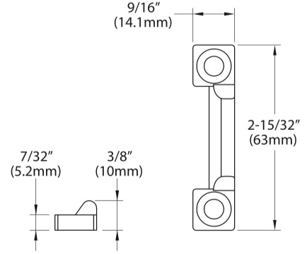 ED93 Series Grade1 Surface Mounted Vertical Rod Exit Device