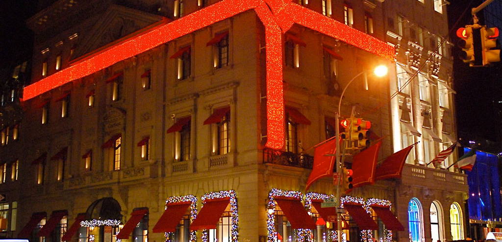 Cartier store Christmas decorations